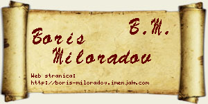 Boris Miloradov vizit kartica
